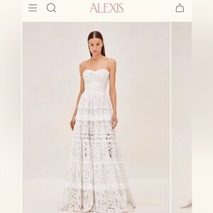 Alexis Ottilie White Maxi Dress - NEW